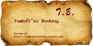 Tumbász Bodony névjegykártya